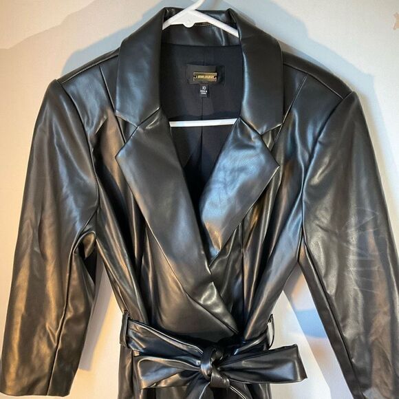 Alexia Admor Vegan Jacqueline Leather Wrap Dress, 10. NWOT. Black punk goth bad - Picture 4 of 8